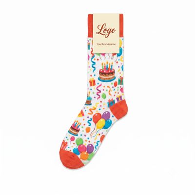 Custom Birthday Photo Print Socks - Detail A